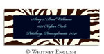 Whitney English Address Labels - Zebra Brown (Holiday) (615335)